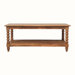 Arlen Spindle Coffee Table, Large - Golden Teak Coffee Tables - Bokel Home
