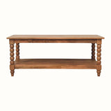 Arlen Spindle Coffee Table, Large - Golden Teak Coffee Tables - Bokel Home