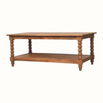 Arlen Spindle Coffee Table, Large - Golden Teak Coffee Tables - Bokel Home