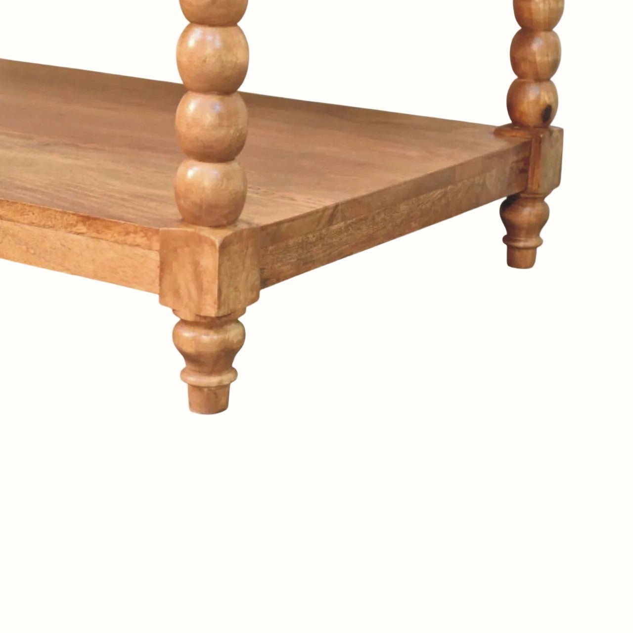 Arlen Spindle Coffee Table, Medium - Amber Oak Coffee Tables - Bokel Home