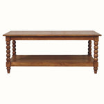 Arlen Spindle Coffee Table, Medium - Amber Oak Coffee Tables - Bokel Home