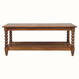 Arlen Spindle Coffee Table, Medium - Amber Oak Coffee Tables - Bokel Home
