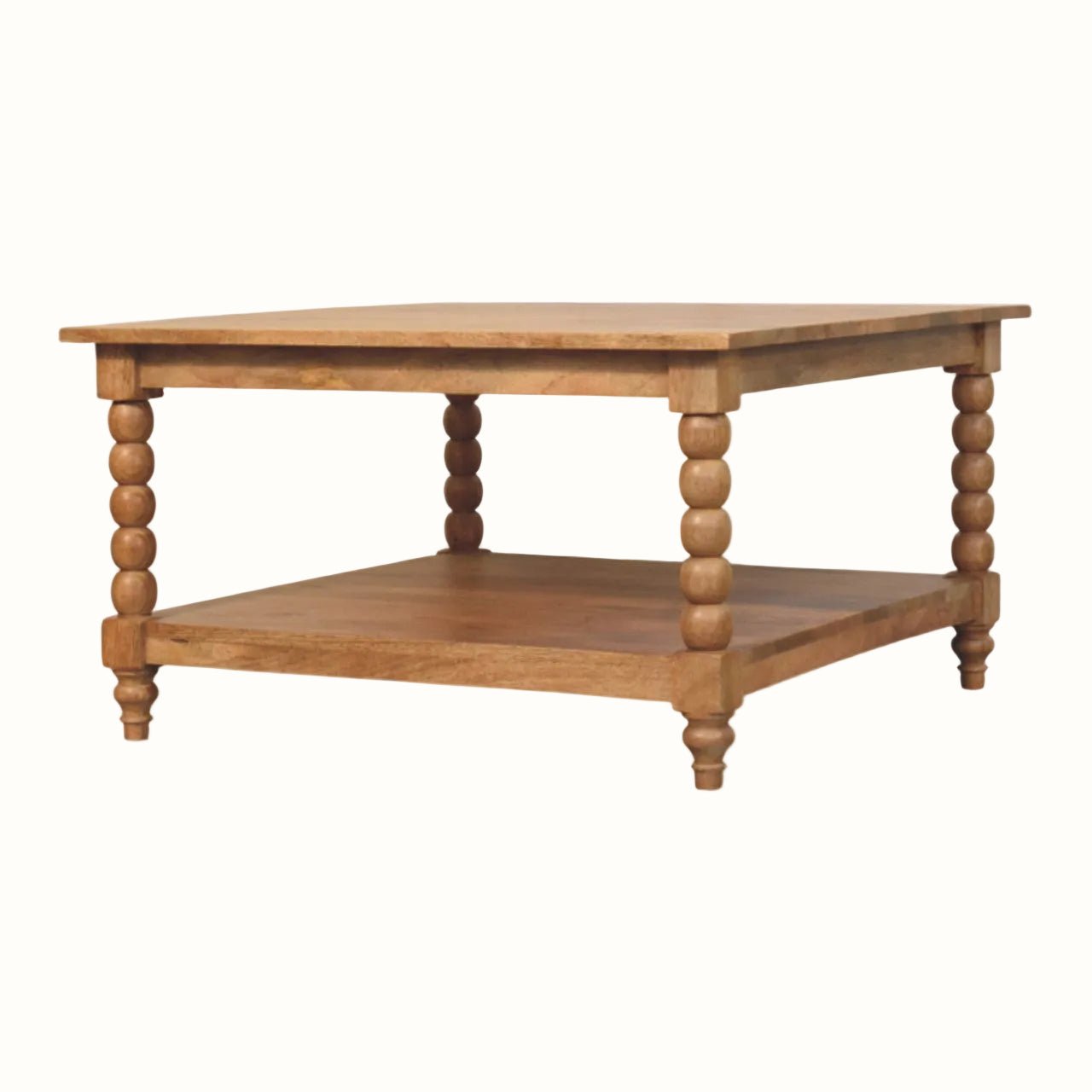Arlen Spindle Coffee Table, Medium - Golden Teak Coffee Tables - Bokel Home