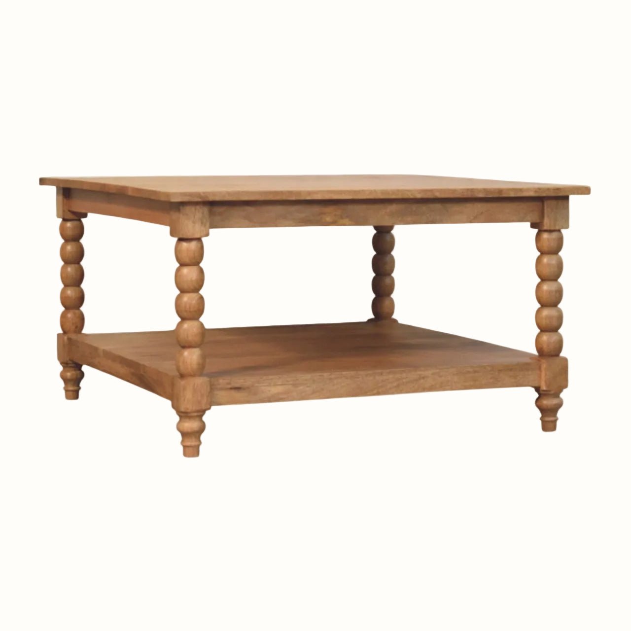 Arlen Spindle Coffee Table, Medium - Golden Teak Coffee Tables - Bokel Home