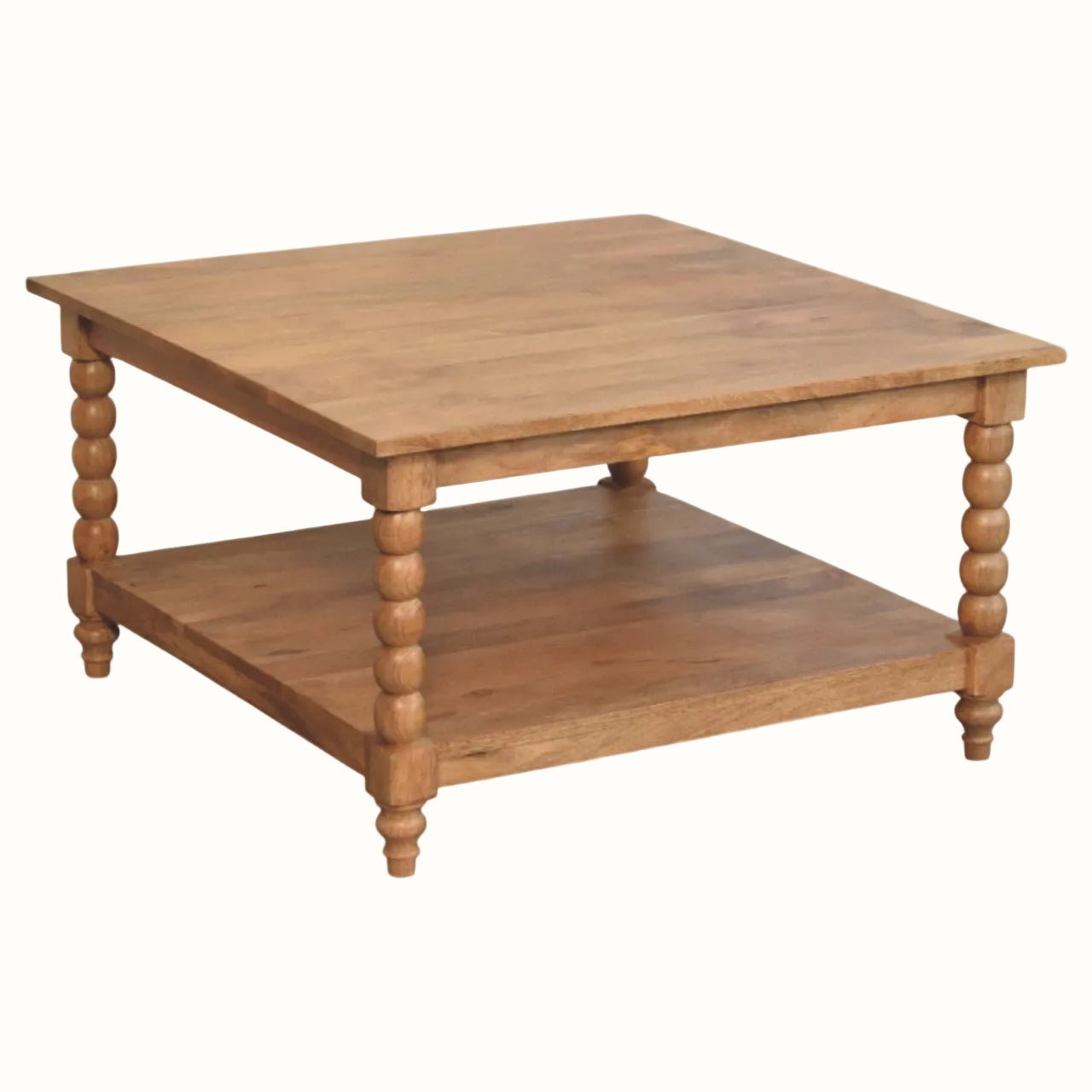Arlen Spindle Coffee Table, Medium - Golden Teak Coffee Tables - Bokel Home