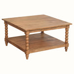 Arlen Spindle Coffee Table, Medium - Golden Teak Coffee Tables - Bokel Home