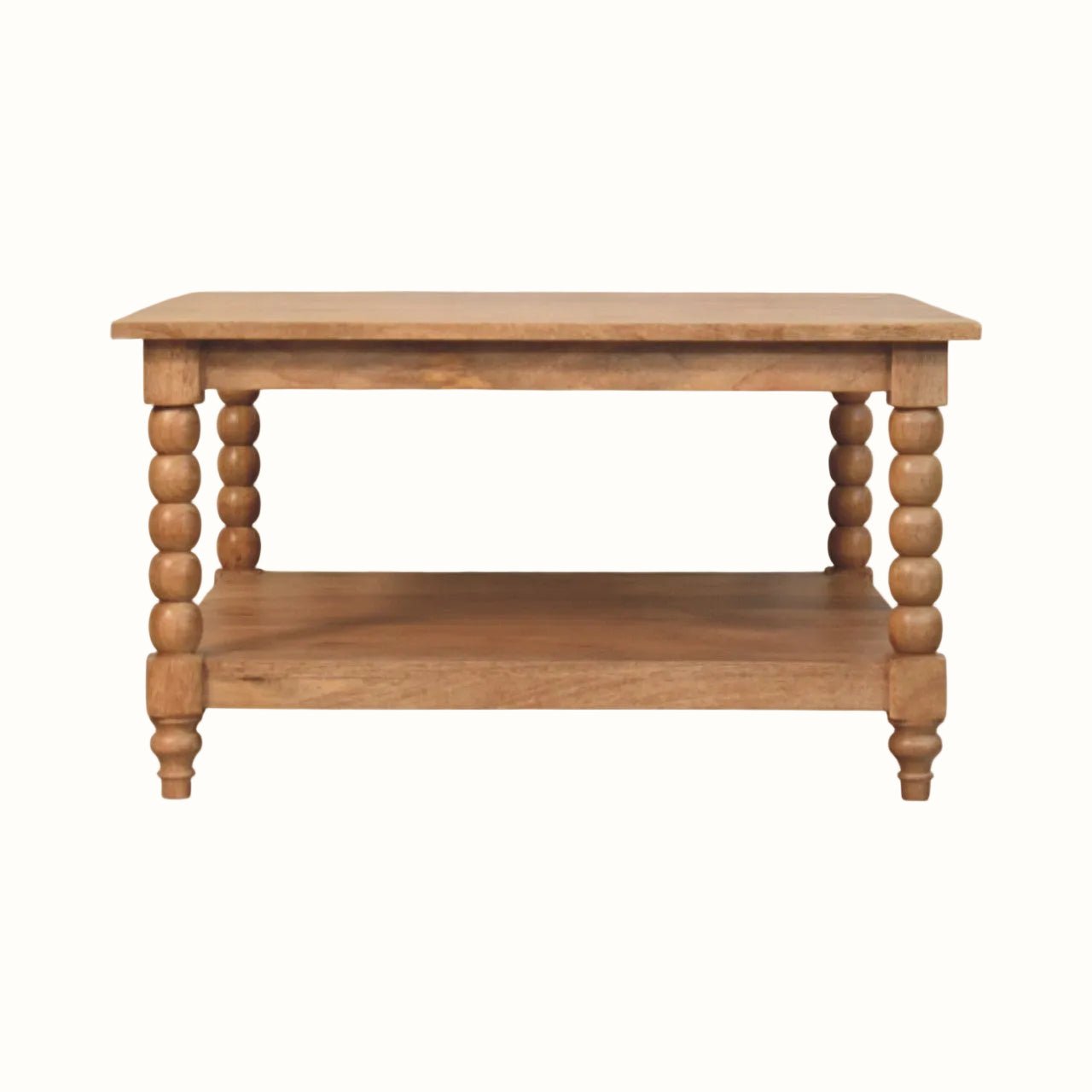 Arlen Spindle Coffee Table, Medium - Golden Teak Coffee Tables - Bokel Home