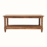Arlen Spindle Coffee Table with Open Storage, Large - Golden Teak Coffee Tables - Bokel Home