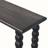 Arlen Spindle Console Table, Medium - Carbon Ash Console Tables - Bokel Home