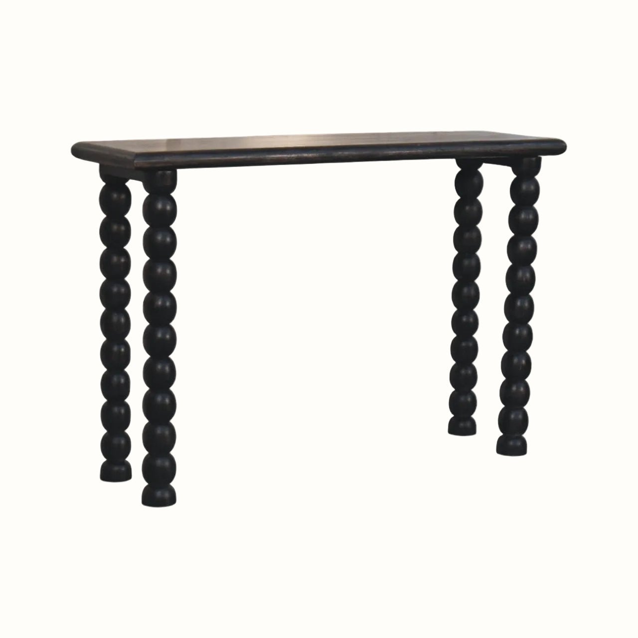 Arlen Spindle Console Table, Medium - Carbon Ash Console Tables - Bokel Home