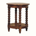 Arlen Spindle Side Table, Small - Amber Oak Side Tables - Bokel Home