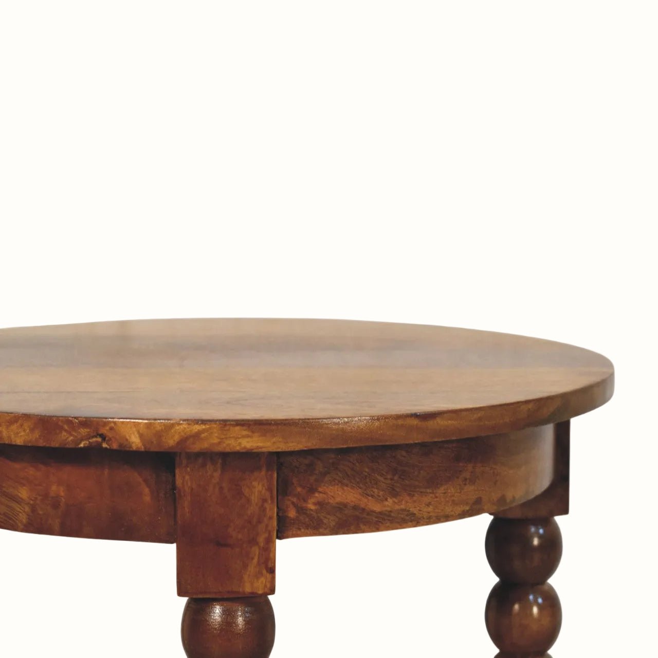 Arlen Spindle Side Table, Small - Amber Oak Side Tables - Bokel Home