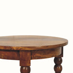 Arlen Spindle Side Table, Small - Amber Oak Side Tables - Bokel Home