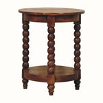 Arlen Spindle Side Table, Small - Amber Oak Side Tables - Bokel Home