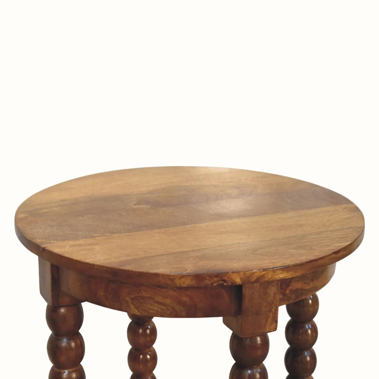 Arlen Spindle Side Table, Small - Amber Oak Side Tables - Bokel Home