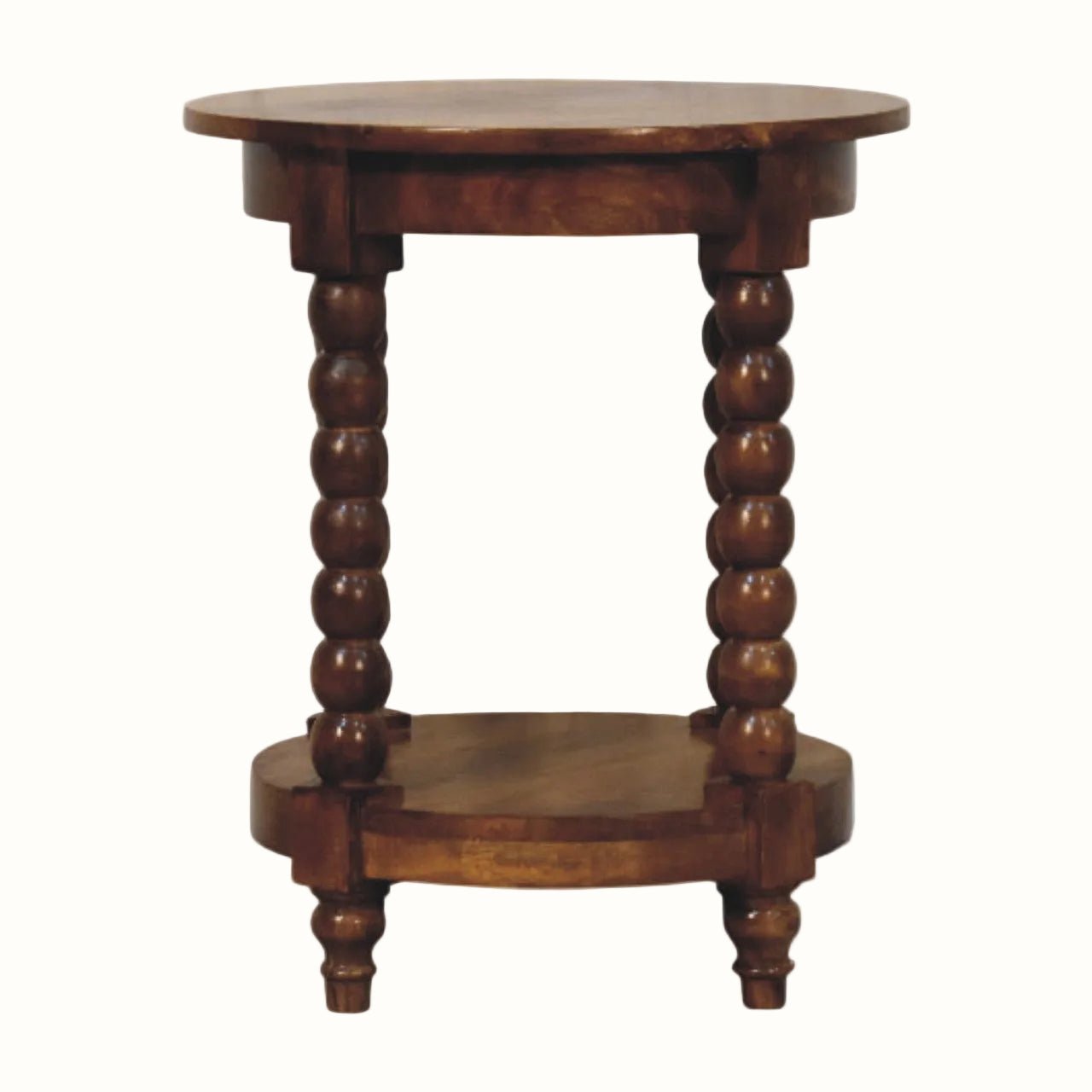 Arlen Spindle Side Table, Small - Amber Oak Side Tables - Bokel Home