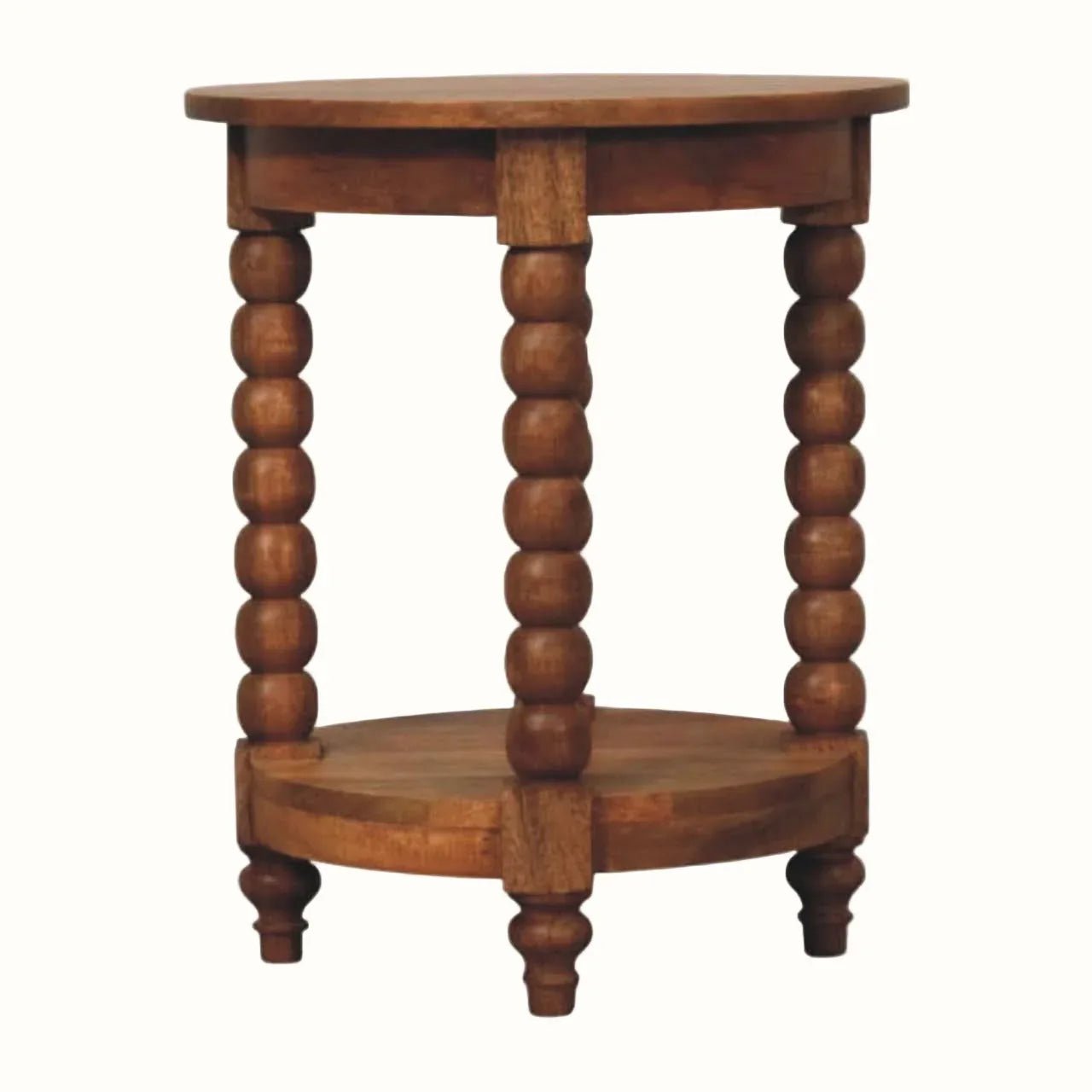 Arlen Spindle Side Table, Small - Golden Teak Side Tables - Bokel Home