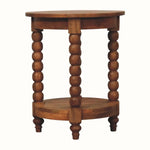 Arlen Spindle Side Table, Small - Golden Teak Side Tables - Bokel Home