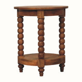 Arlen Spindle Side Table, Small - Golden Teak Side Tables - Bokel Home