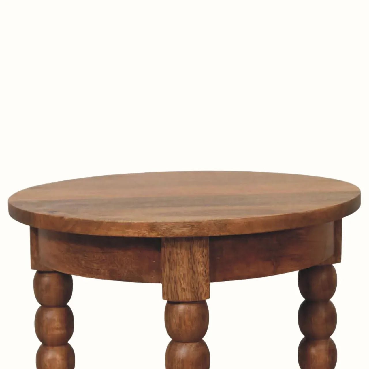 Arlen Spindle Side Table, Small - Golden Teak Side Tables - Bokel Home