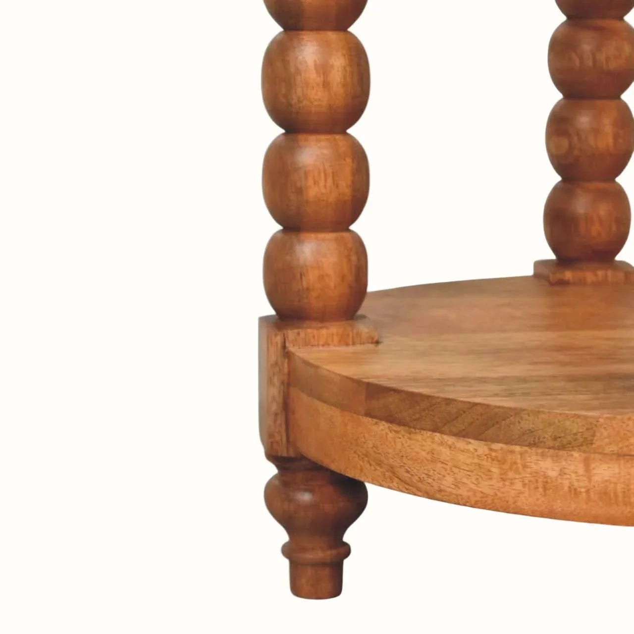 Arlen Spindle Side Table, Small - Golden Teak Side Tables - Bokel Home