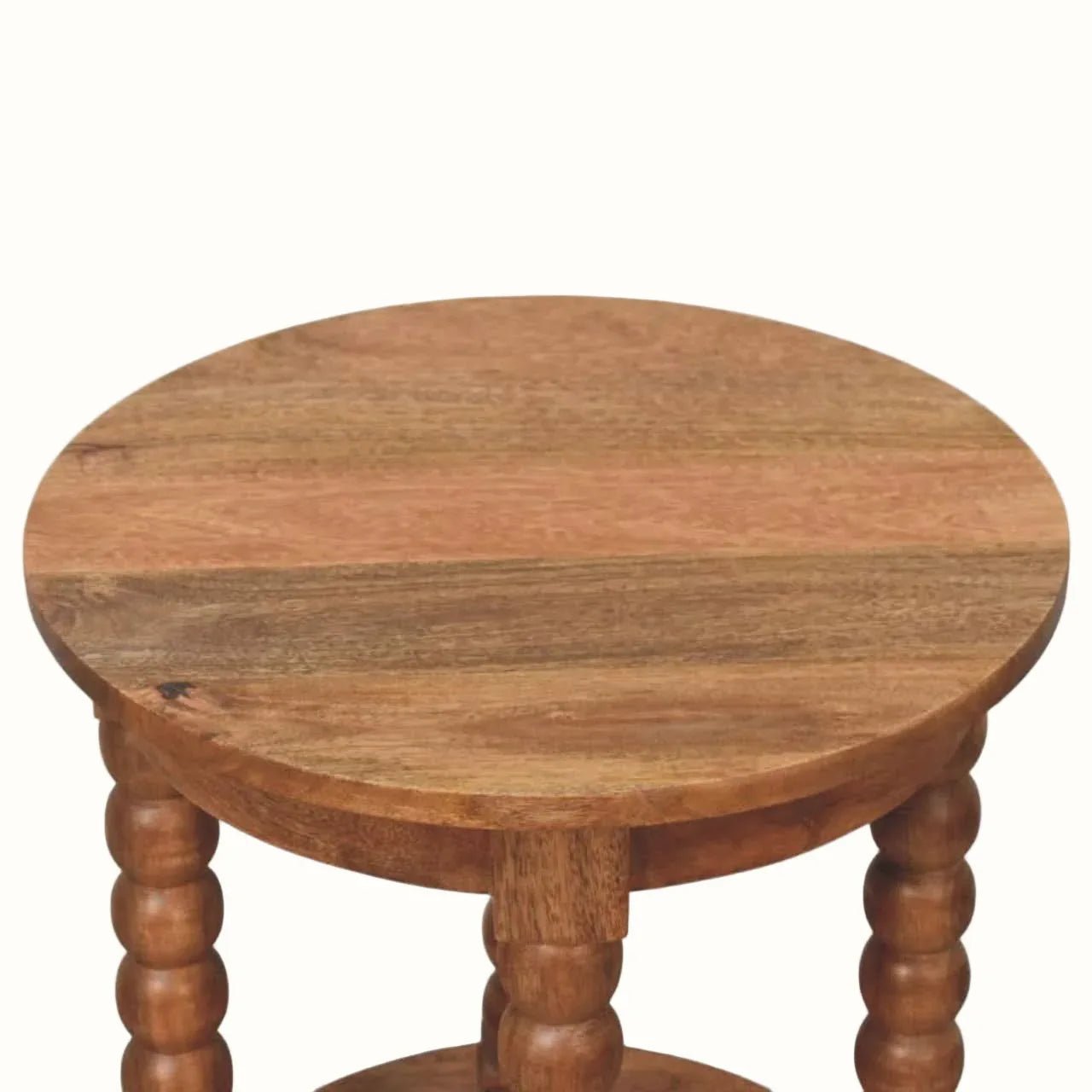 Arlen Spindle Side Table, Small - Golden Teak Side Tables - Bokel Home