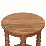 Arlen Spindle Side Table, Small - Golden Teak Side Tables - Bokel Home