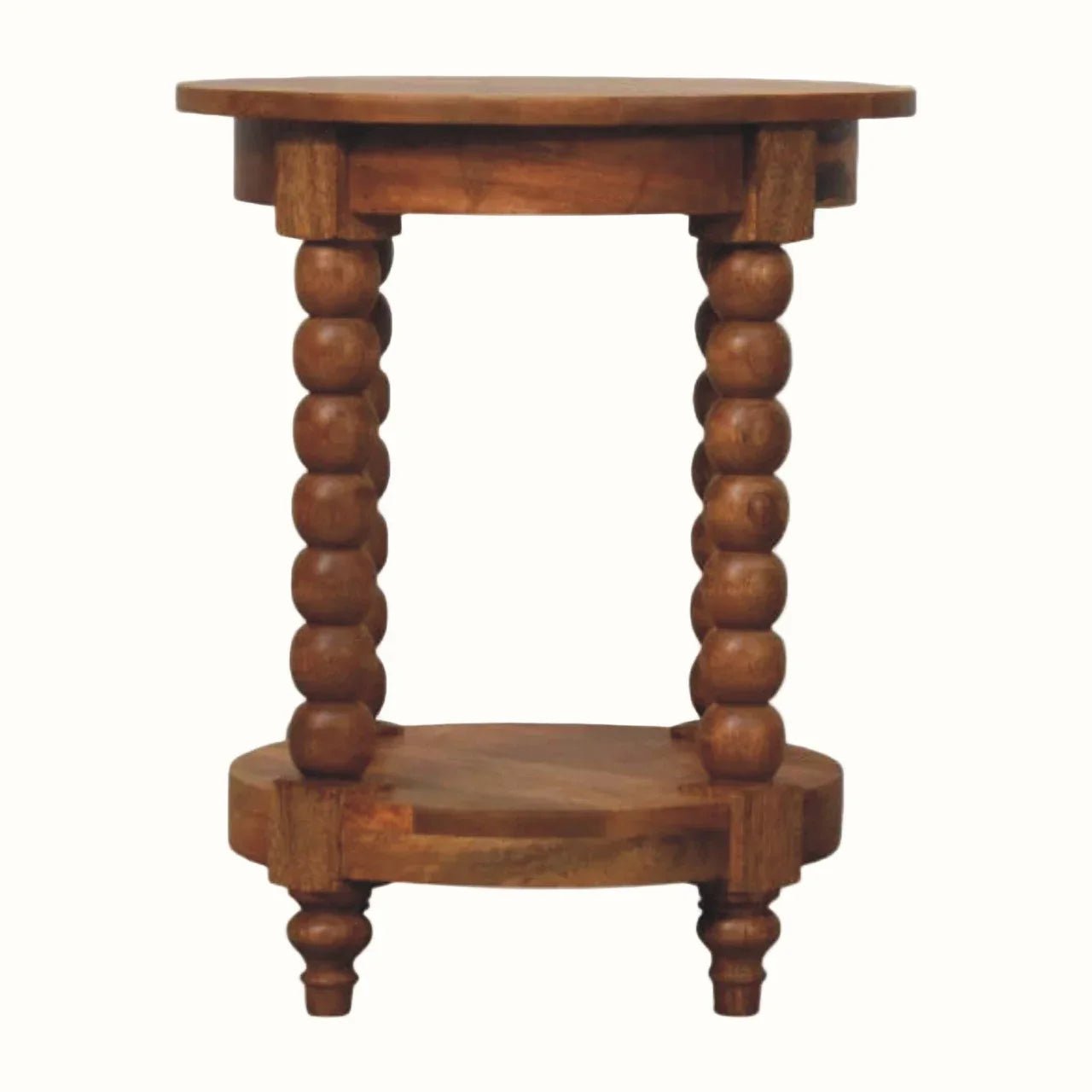 Arlen Spindle Side Table, Small - Golden Teak Side Tables - Bokel Home