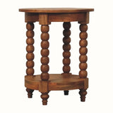 Arlen Spindle Side Table, Small - Golden Teak Side Tables - Bokel Home
