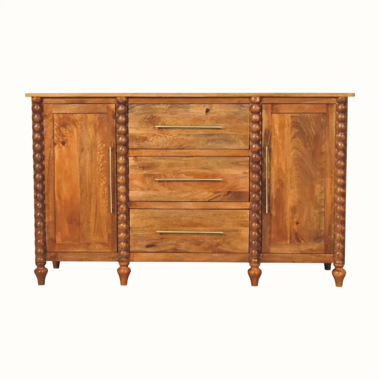 Arlen Spindle Sideboard - Amber Oak Sideboard - Bokel Home
