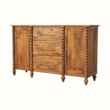 Arlen Spindle Sideboard, Large- Amber Oak Sideboard - Bokel Home