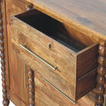 Arlen Spindle Sideboard, Large- Amber Oak Sideboard - Bokel Home