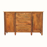 Arlen Spindle Sideboard, Large- Amber Oak Sideboard - Bokel Home