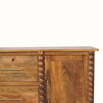 Arlen Spindle Sideboard, Large- Amber Oak Sideboard - Bokel Home