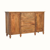 Arlen Spindle Sideboard, Large- Amber Oak Sideboard - Bokel Home