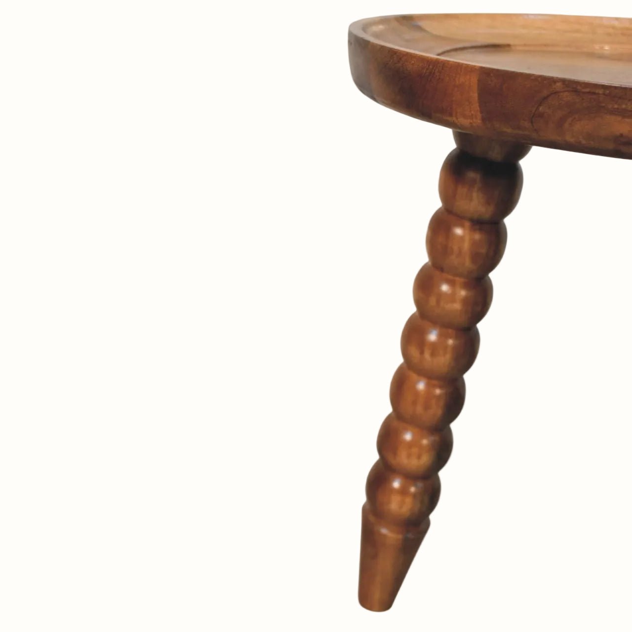 Arlen Spindle Tray Side Table, Small - Golden Teak Side Tables - Bokel Home
