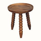 Arlen Spindle Tray Side Table, Small - Golden Teak Side Tables - Bokel Home