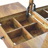 Arlen Spindle Dressing Table - Amber Oak