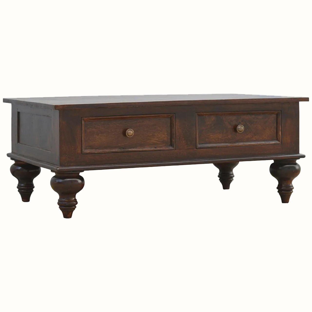 Arno 4 Drawer Coffee Table, Medium - Light Walnut Coffee Tables - Bokel Home