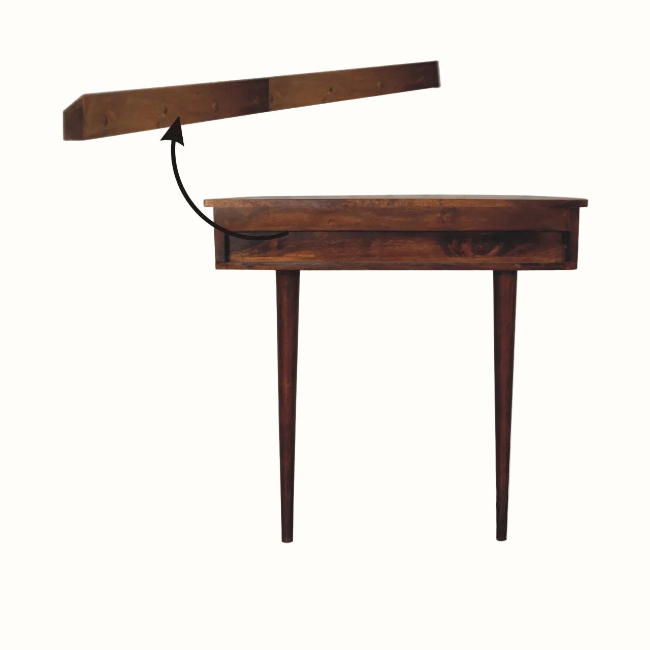 Arvo Backless Mounted Console Table - Chestnut Console Tables - Bokel Home
