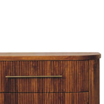 Astrid Ribbed 3 Drawer Chest, Medium - Amber Oak Chest of Drawers - Bokel Home