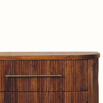 Astrid Ribbed 3 Drawer Chest, Medium - Amber Oak