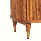 Astrid Ribbed 3 Drawer Chest, Medium - Amber Oak