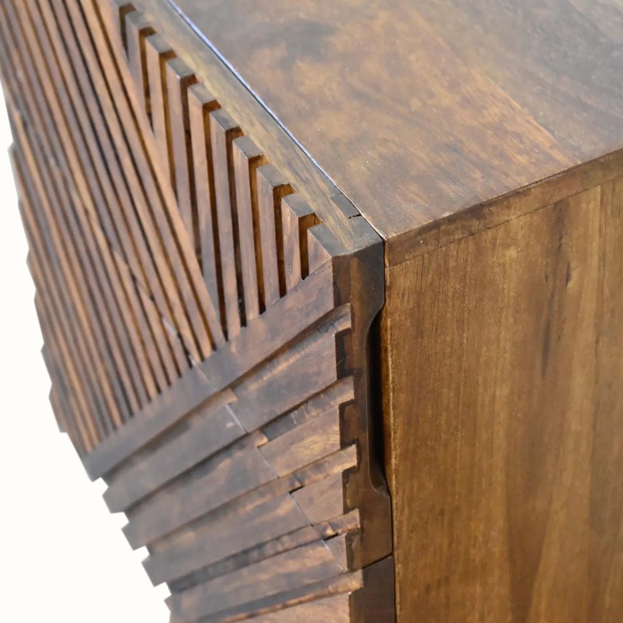 Babej 2 Drawer Bedside Table, Medium - Chestnut Bedside Tables - Bokel Home