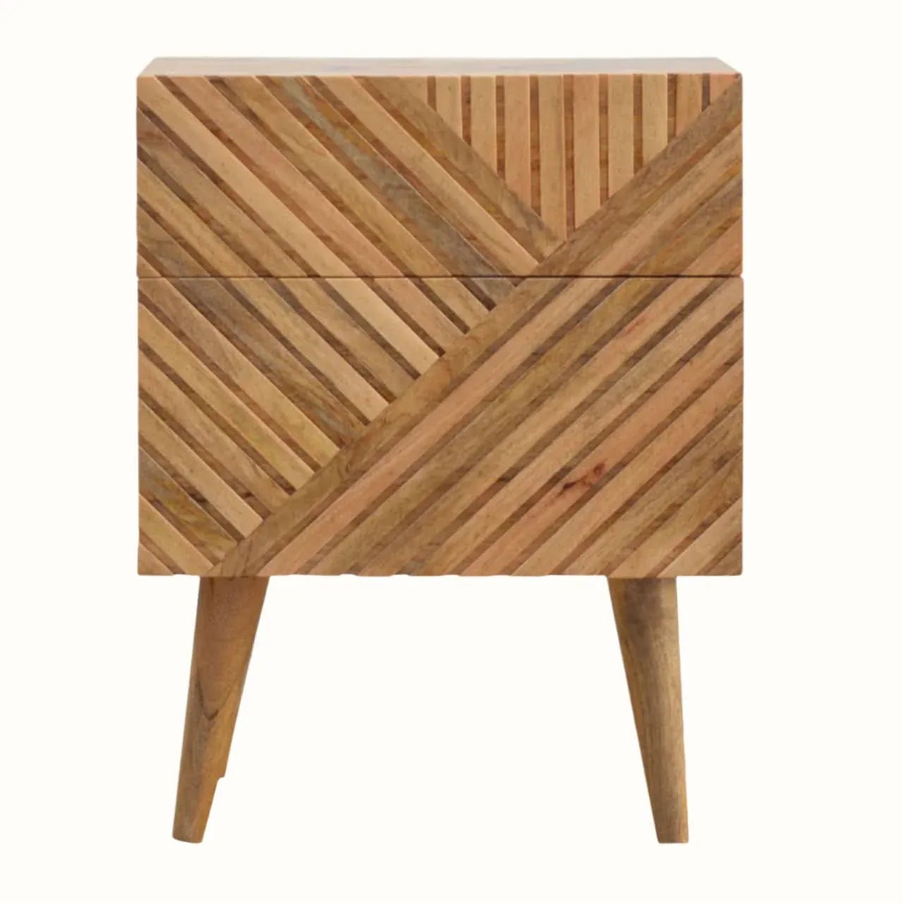 Babej 2 Drawer Bedside Table, Medium - Natural Bedside Tables - Bokel Home