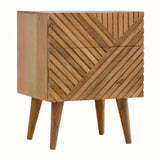 Babej 2 Drawer Bedside Table, Medium - Natural Bedside Tables - Bokel Home