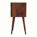 Babej 2 Drawer Bedside Table, Small - Chestnut Bedside Tables - Bokel Home