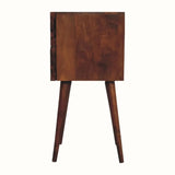 Babej 2 Drawer Bedside Table, Small - Chestnut Bedside Tables - Bokel Home
