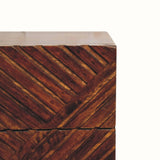 Babej 2 Drawer Bedside Table, Small - Chestnut Bedside Tables - Bokel Home