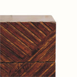 Babej 2 Drawer Bedside Table, Small - Chestnut Bedside Tables - Bokel Home